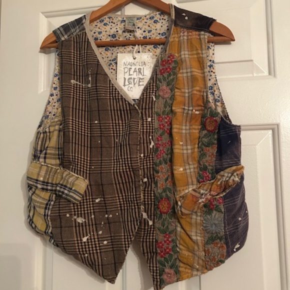 NWT- Magnolia Pearl Patchwork Andriy Vest - Picture 1 of 12